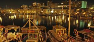 Heraklion Port by night