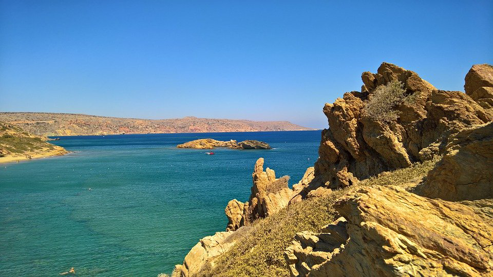 Crete Bay Sea