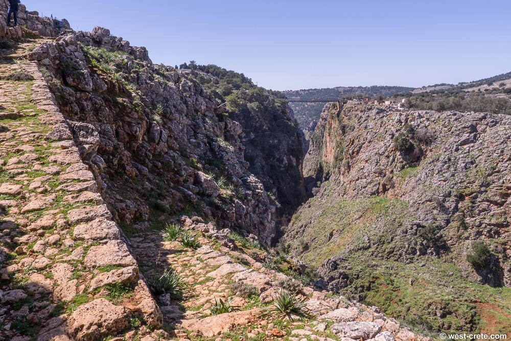 Greek villages situated on the edge of the cliff