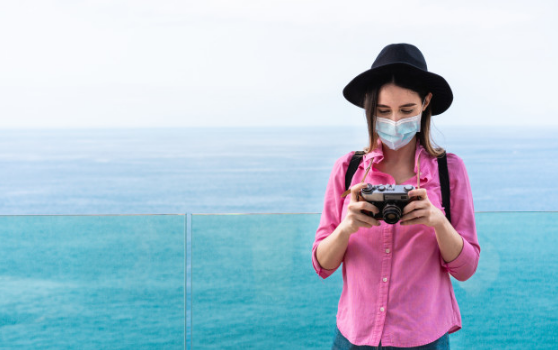 Girl holding a camera